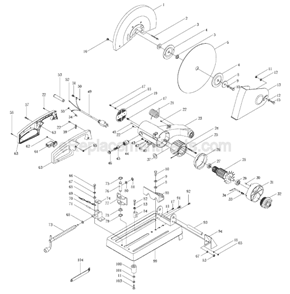 Part Location Diagram of 330003-13 DeWALT Ball Bearing (6202)